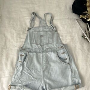 Jean overall shorts